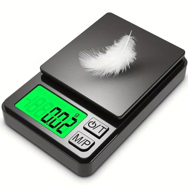 Precision Pocket Scale 1000G X 0.01G - Digital Gram Food Jewelry Ounces/Grains Scale with Backlit LCD - Mini Scale for Travel