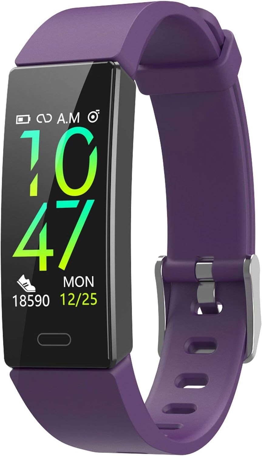 Fitness Tracker with Blood Pressure Heart Rate Sleep Health Monitor for Men and Women, Upgraded Waterproof Activity Tracker Watch, Step Calorie Counter Pedometer Purple