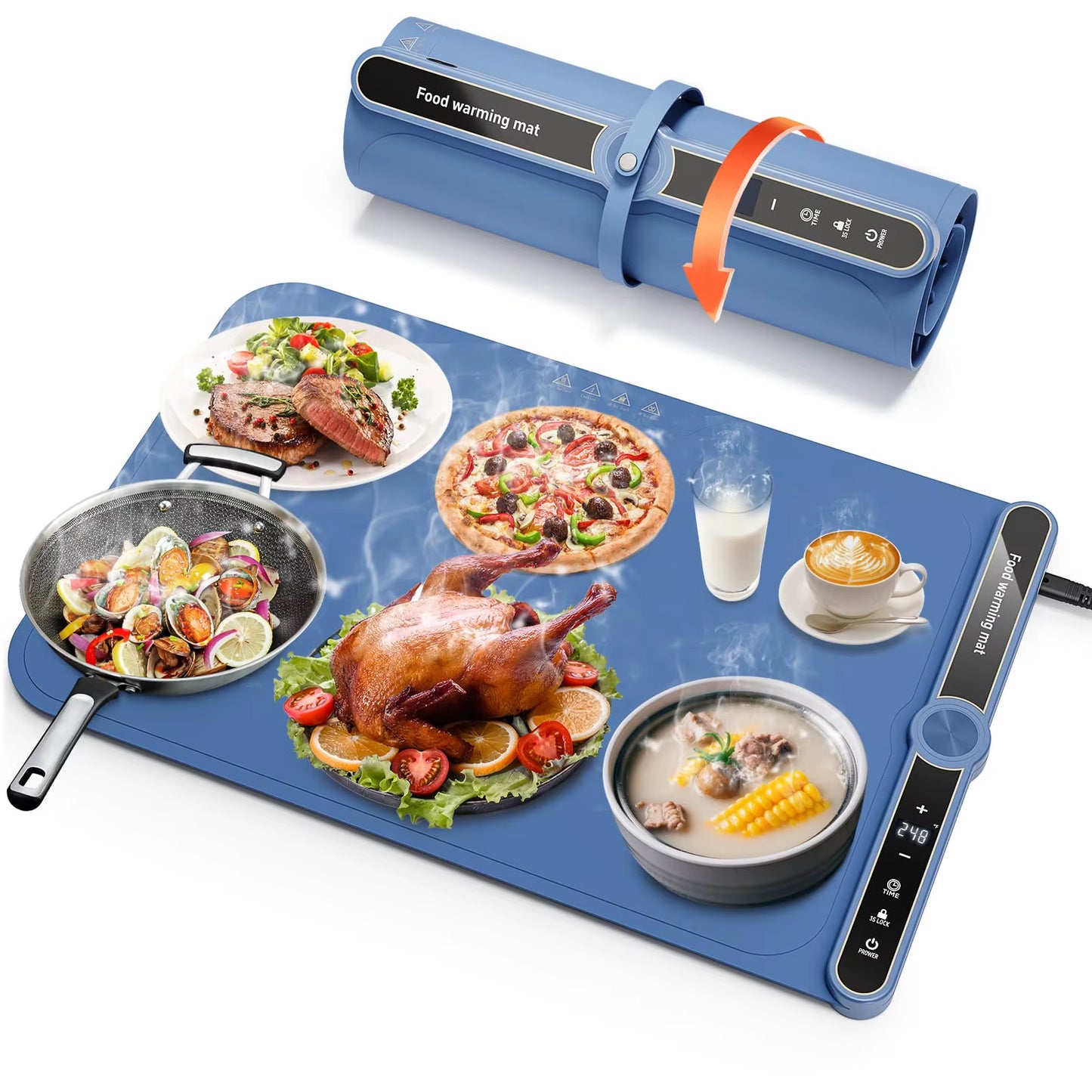 Warming Mat for Food,Food Warming Mat,Electric Warming Tray for Buffets Party and Home Daily Use,Heating Fastly in 10S,Portable