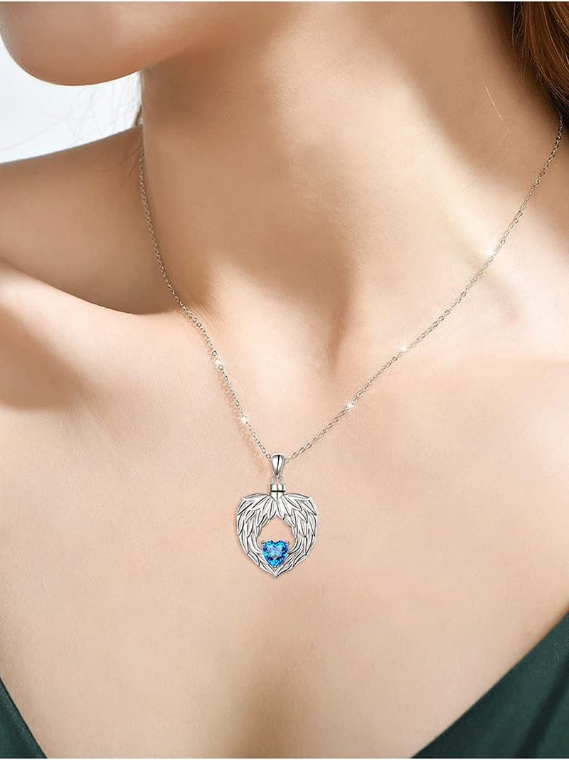 Sterling Silver Urn Necklace for Ashes for Women Cremation Jewelry