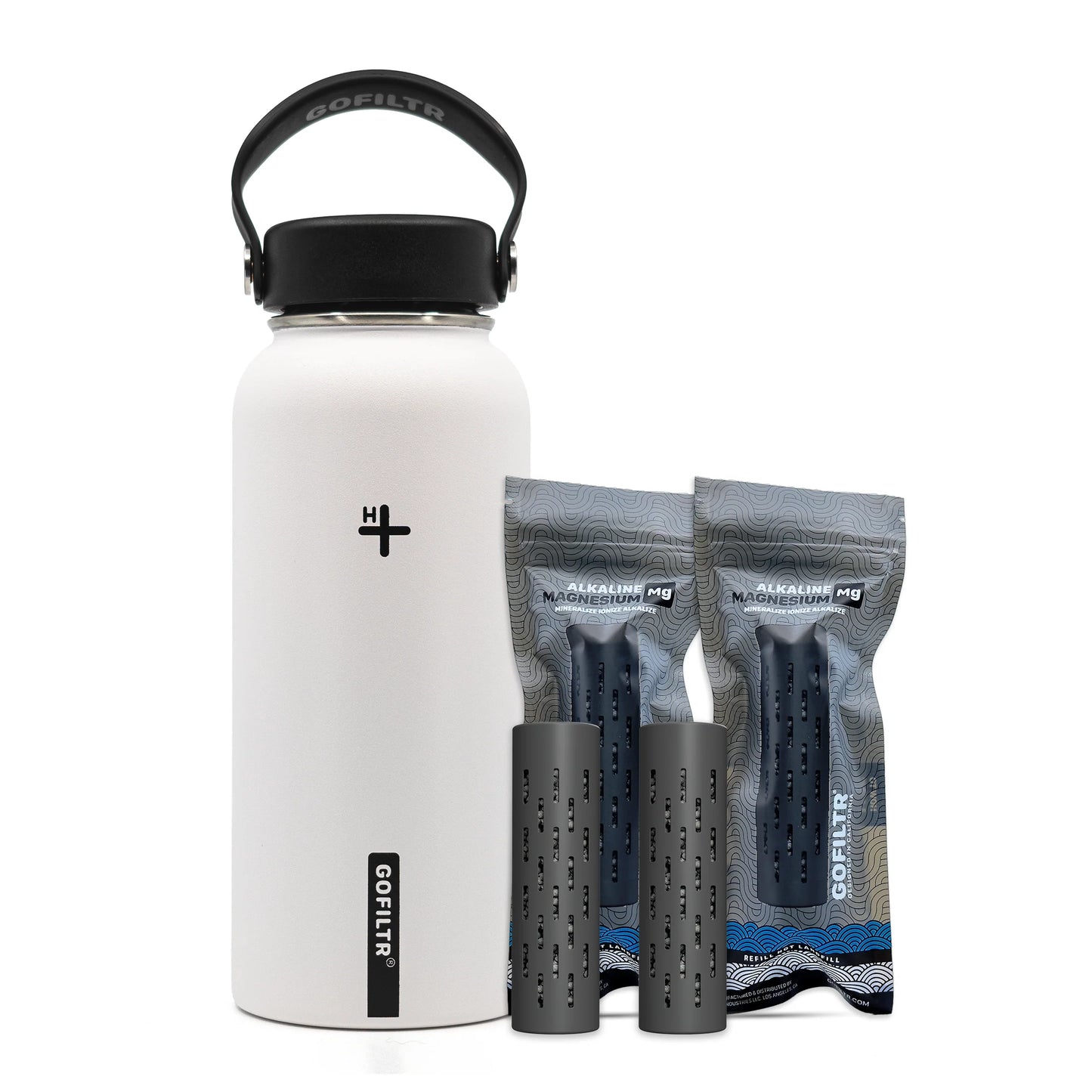 Alkaline Water Bottle 32 Oz - Insulated Water Bottle That Creates 9.5 Ph Alkaline Water