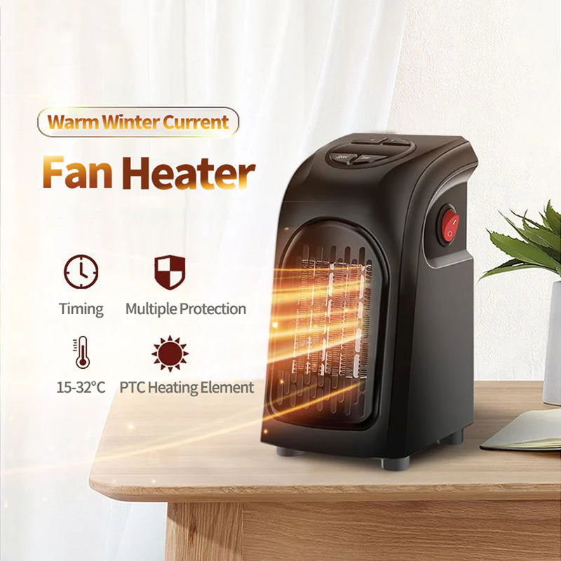 “Mini Electric Ceramic Heater – Portable Winter Warmer for Home, Office & Camping”