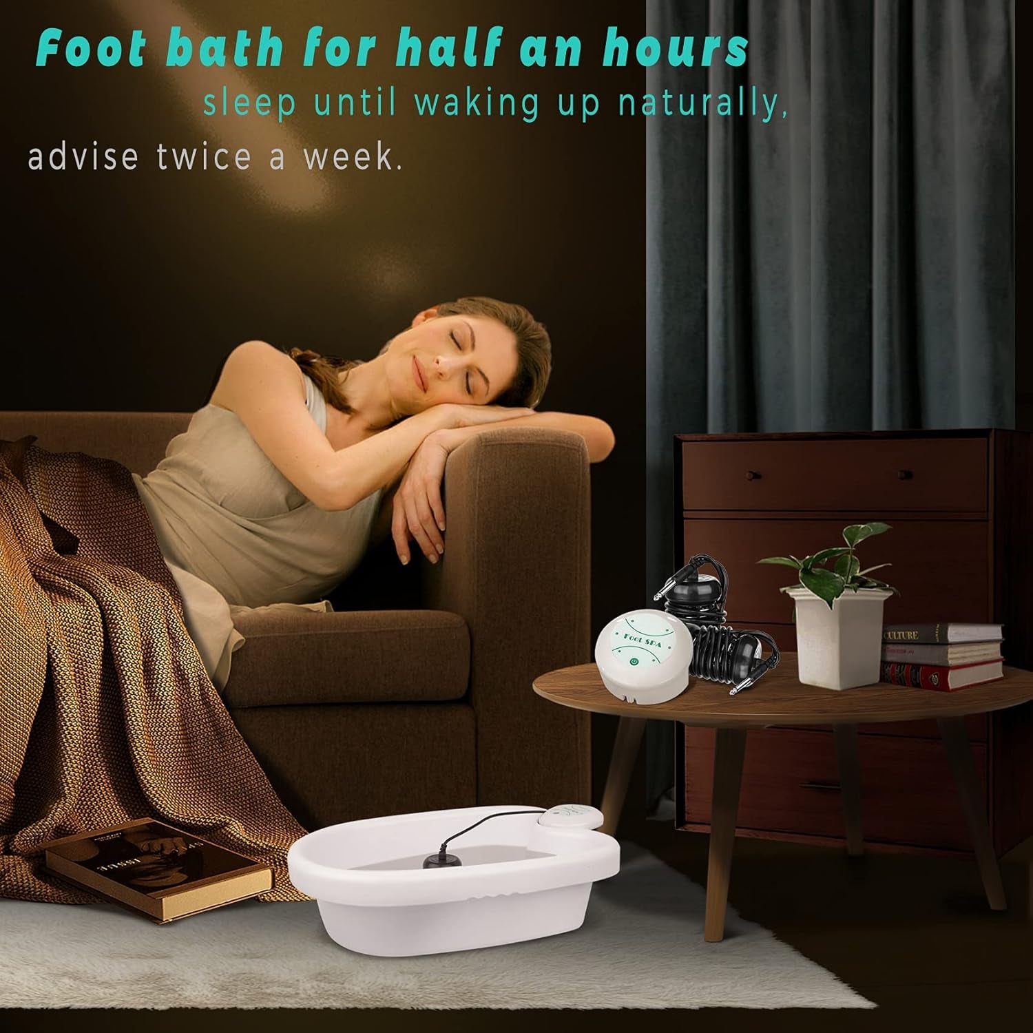 BOEE Ionic Detox Foot Bath Machine with Foot File, Ionic Foot Bath Detox Machine Ion Cleanse Detox Bath for Home USE, Regain Vitality and Own Extra Smooth& Beauty Foot