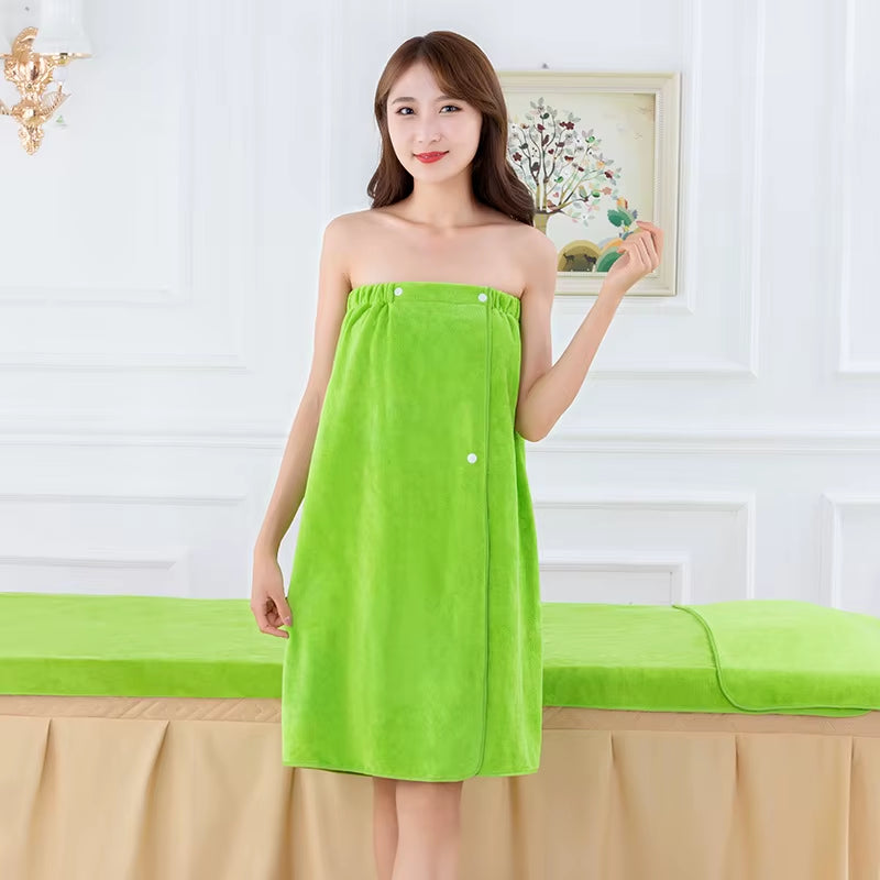 Non-Shedding, Absorbent and Soft, Beauty Salon Special Bath Skirt for Women to Wear, Tube Top Skirt, Bath Towel, Steaming Suit