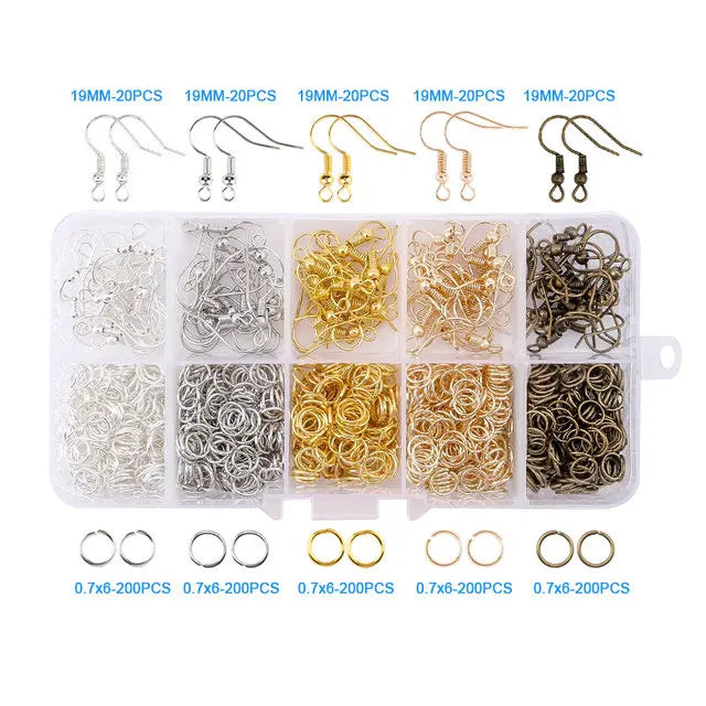 Jewelry Making Supplies Kit with Jewelry Tools, Jewelry Copper Wires Thread and Jewelry Findings for Jewelry Repair and Beading