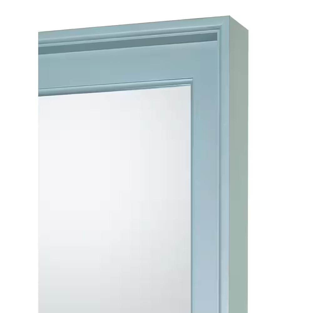 Chennai 24 In. W X 32 In. H Rectangular Wood Framed Wall Bathroom Vanity Mirror in Blue Wash