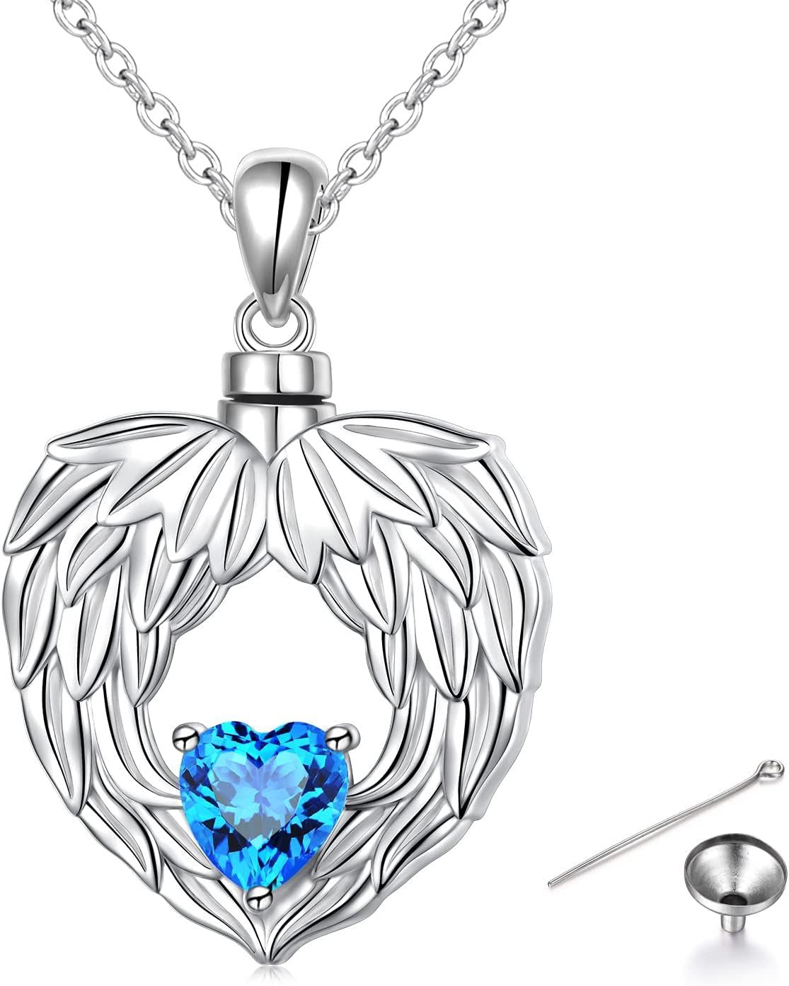 Sterling Silver Urn Necklace for Ashes for Women Cremation Jewelry